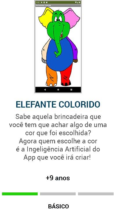 slider elefante colorido
